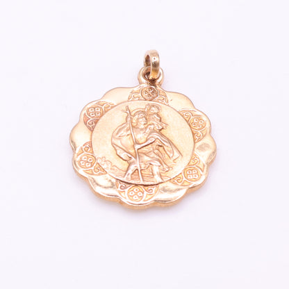 Second-Hand 9ct Gold St Christopher Medallion Charm
