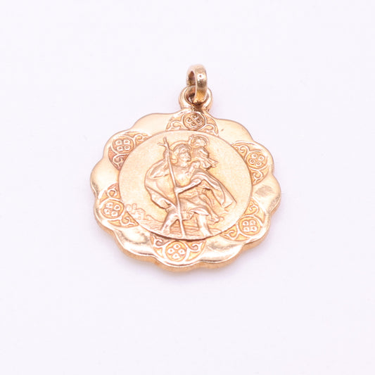 Second-Hand 9ct Gold St Christopher Medallion Charm
