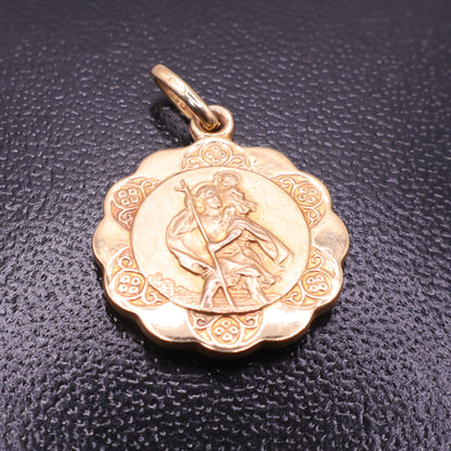 Second-Hand 9ct Gold St Christopher Medallion Charm