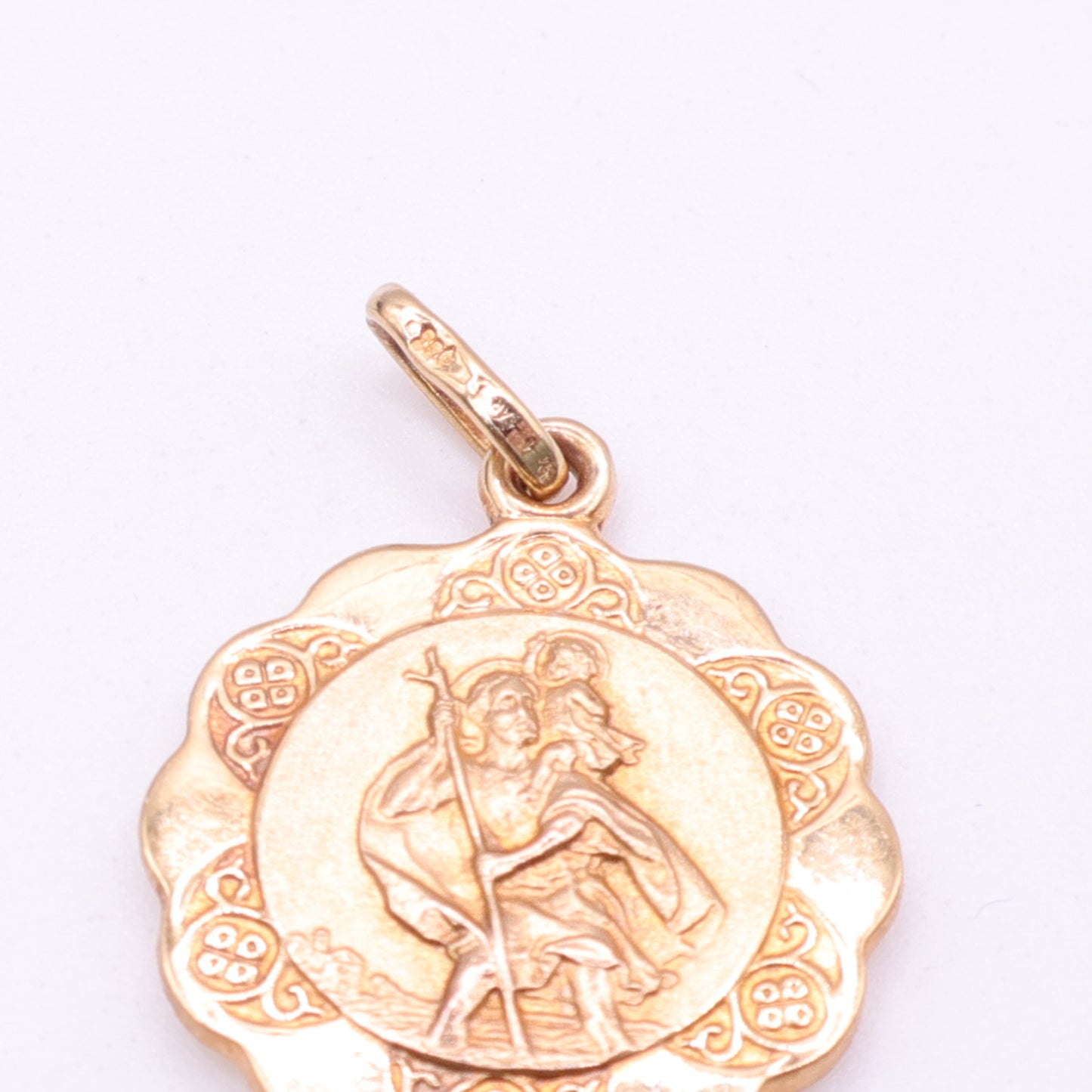Second-Hand 9ct Gold St Christopher Medallion Charm