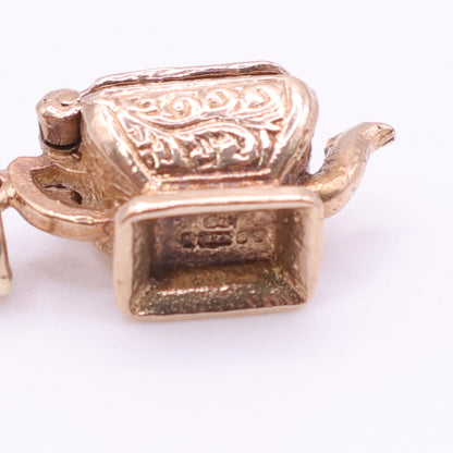 Second-Hand 9ct Yellow Gold Opening Teapot Charm
