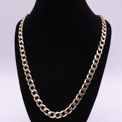Second Hand 9ct Yellow Gold Curb Link Chain Necklace – 22 Inch