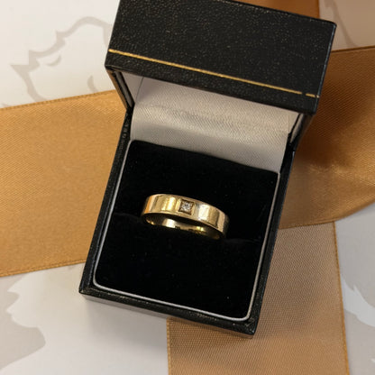 9ct Yellow Gold Diamond Band Ring