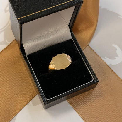 9ct Yellow Gold Shield Signet Ring