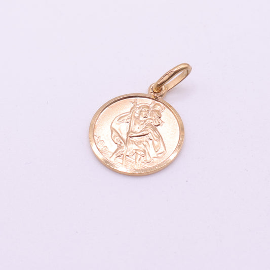 Second Hand 9ct Yellow Gold Mini St Christopher Pendant