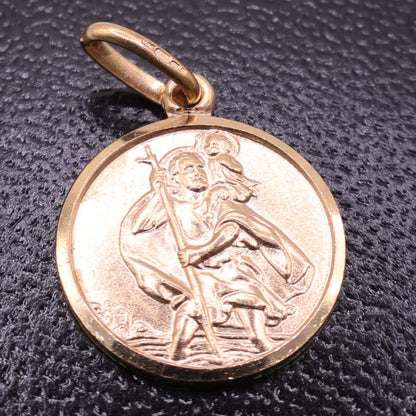 Second Hand 9ct Yellow Gold Mini St Christopher Pendant