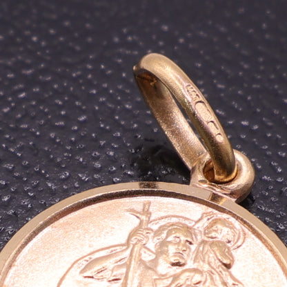 Second Hand 9ct Yellow Gold Mini St Christopher Pendant