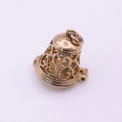 Second Hand 9ct Yellow Gold Opening Bell Charm