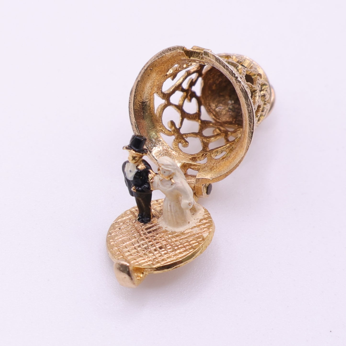 Second Hand 9ct Yellow Gold Opening Bell Charm