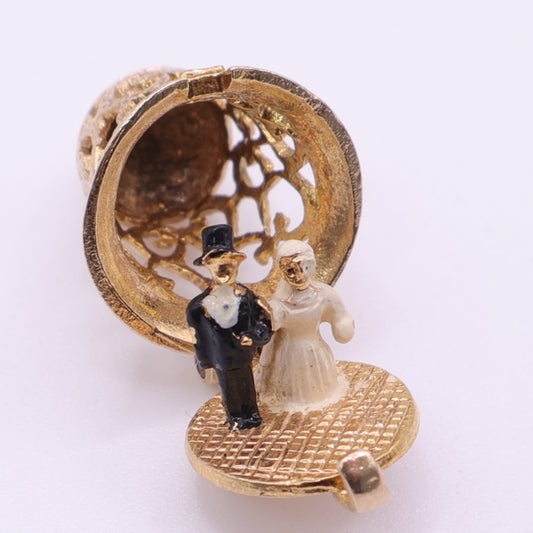 Second Hand 9ct Yellow Gold Opening Bell Charm