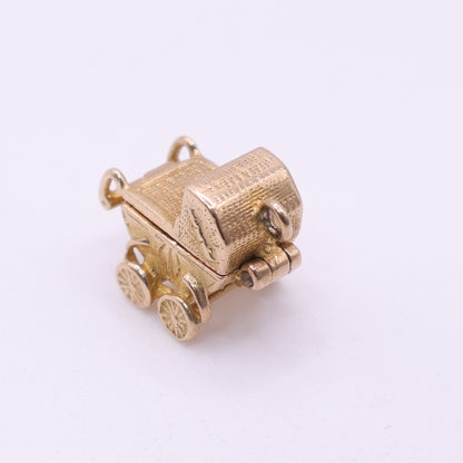 Second Hand 9ct Yellow Gold Opening Pram Charm