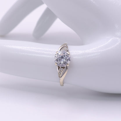 Second Hand 9ct White Gold Cubic Zirconia Set Ring