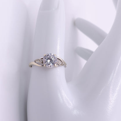 Second Hand 9ct White Gold Cubic Zirconia Set Ring