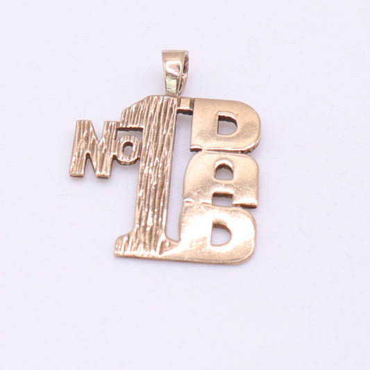 Second-Hand 9ct Yellow Gold ‘No.1 Dad’ Pendant
