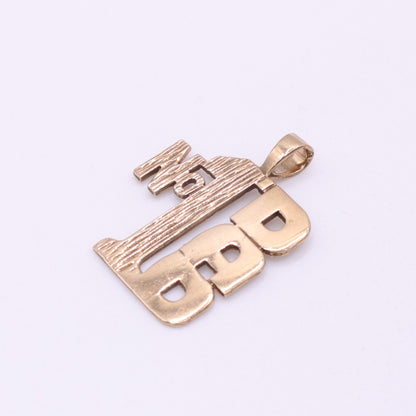 Second-Hand 9ct Yellow Gold ‘No.1 Dad’ Pendant