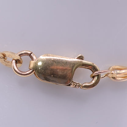 Second-Hand 9ct Yellow Gold Alternating Heart Link Bracelet