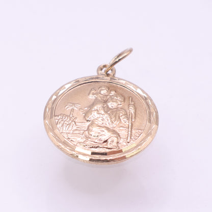 Second-Hand 9ct Yellow Gold 15mm St Christopher Pendant