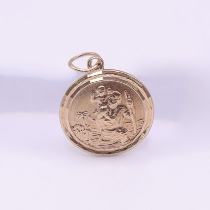 Second-Hand 9ct Yellow Gold 15mm St Christopher Pendant