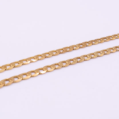 9ct Yellow Gold Curb Chain - 19 Inch
