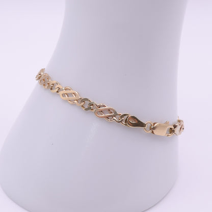 9ct Yellow Gold Fancy Link Bracelet