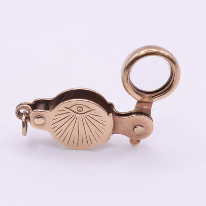 Second Hand 9ct Gold Evil Eye Spinner Pendant Charm