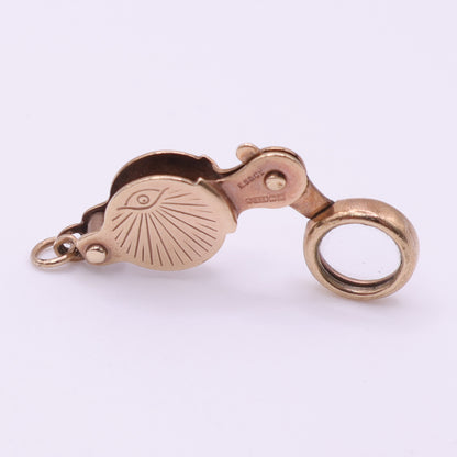 Second Hand 9ct Gold Evil Eye Spinner Pendant Charm