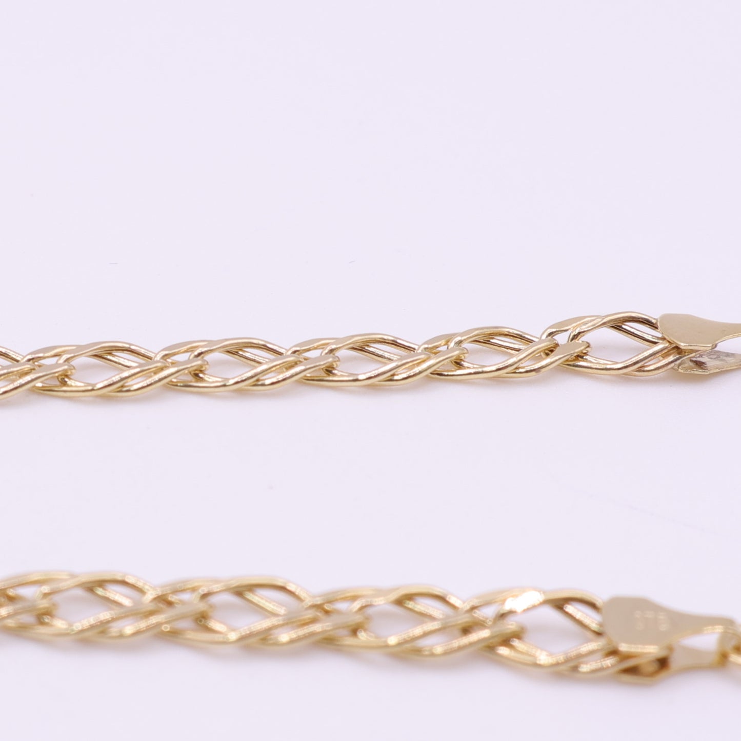 Second Hand 9ct Yellow Gold Fancy Twist Link Bracelet