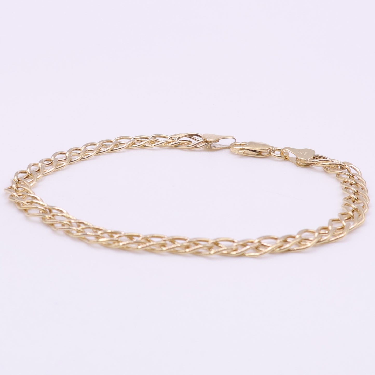 Second Hand 9ct Yellow Gold Fancy Twist Link Bracelet
