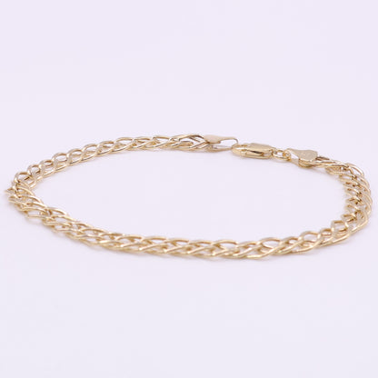 Second Hand 9ct Yellow Gold Fancy Twist Link Bracelet