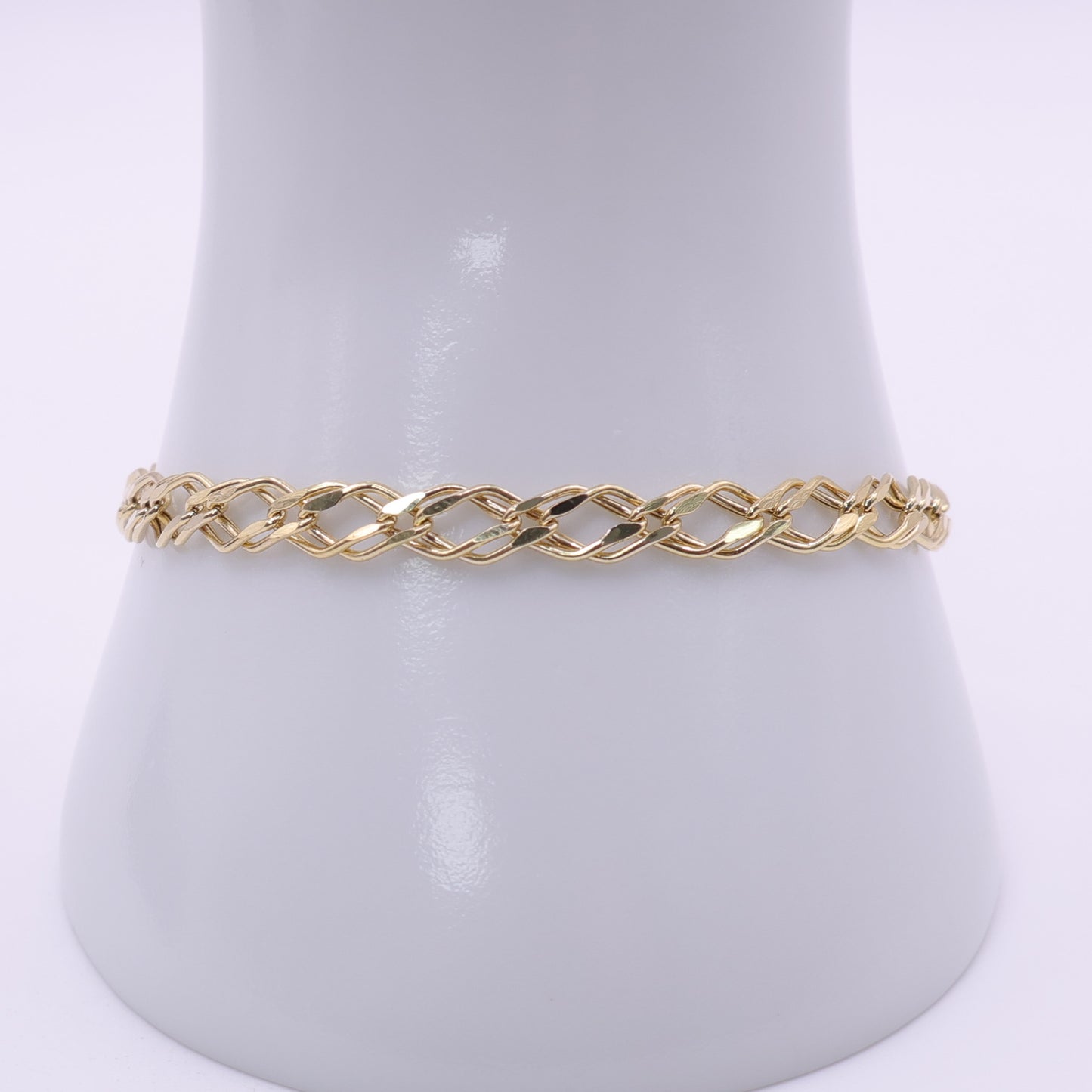 Second Hand 9ct Yellow Gold Fancy Twist Link Bracelet