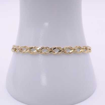 Second Hand 9ct Yellow Gold Fancy Twist Link Bracelet
