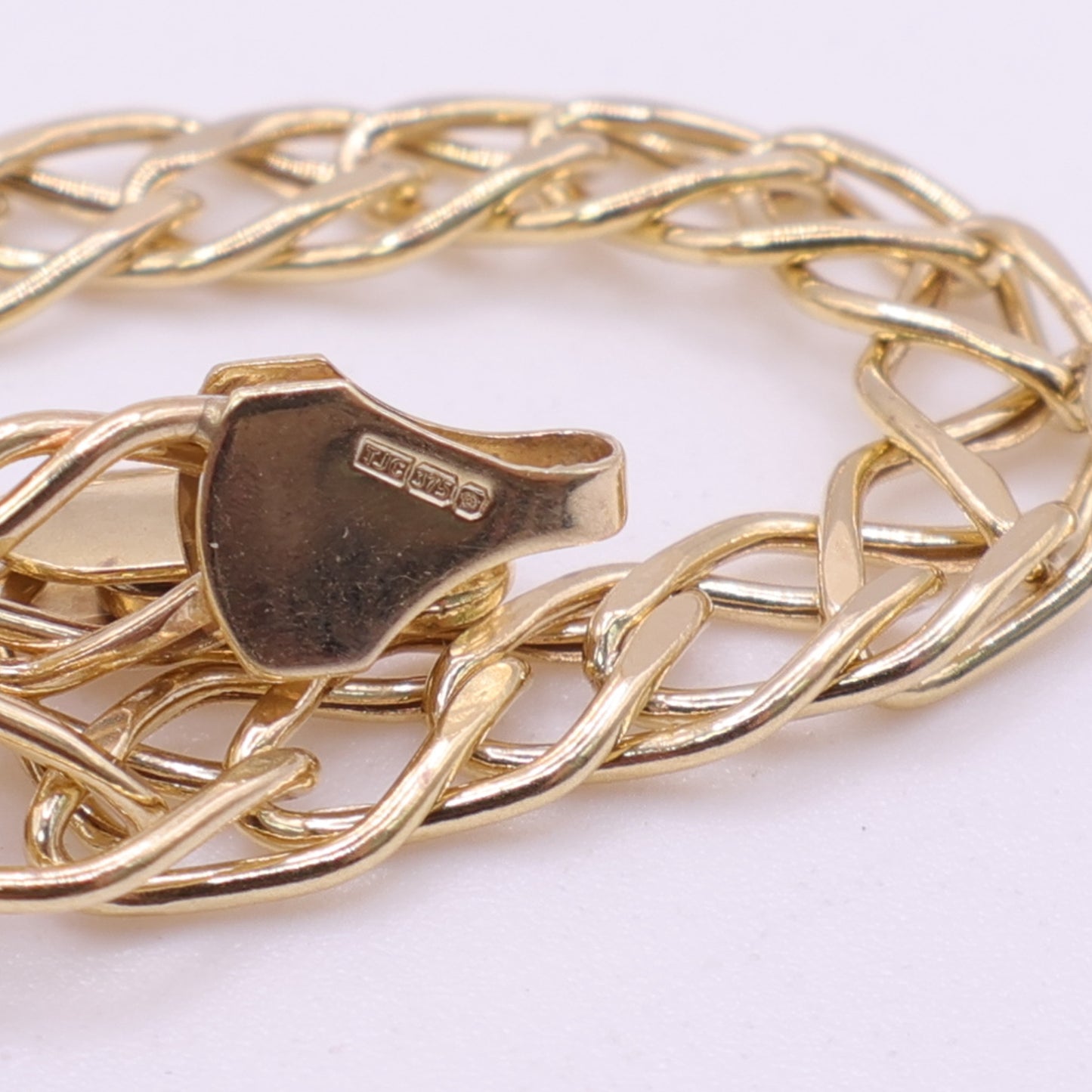 Second Hand 9ct Yellow Gold Fancy Twist Link Bracelet