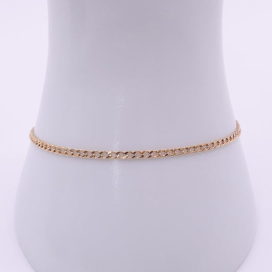 Second Hand 9ct Yellow Gold Small Curb Link Bracelet