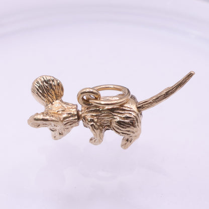 Second Hand 9ct Yellow Gold Mouse Charm Pendant