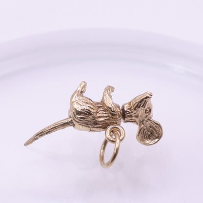 Second Hand 9ct Yellow Gold Mouse Charm Pendant