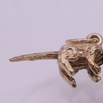 Second Hand 9ct Yellow Gold Mouse Charm Pendant