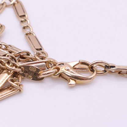 9ct Gold Figaro Link Chain Necklace - 16inch