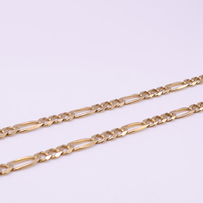 9ct Yellow Gold Long Link Figaro Chain Necklace