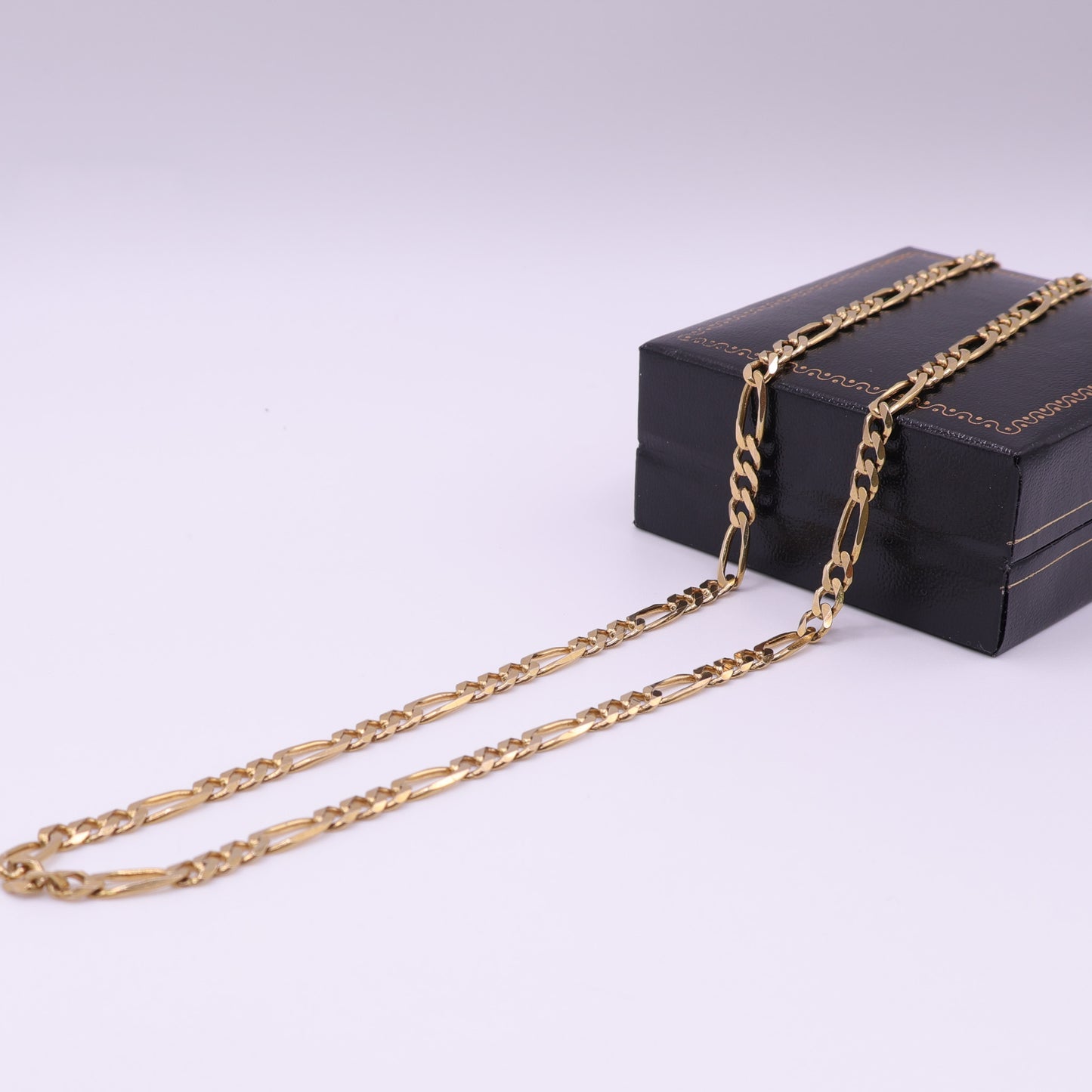 9ct Yellow Gold Long Link Figaro Chain Necklace