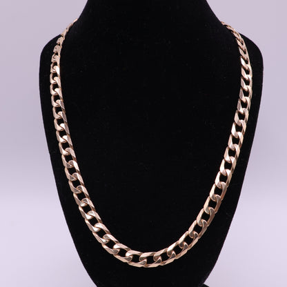 9ct Yellow Gold Heavy Curb Chain - 20 Inch