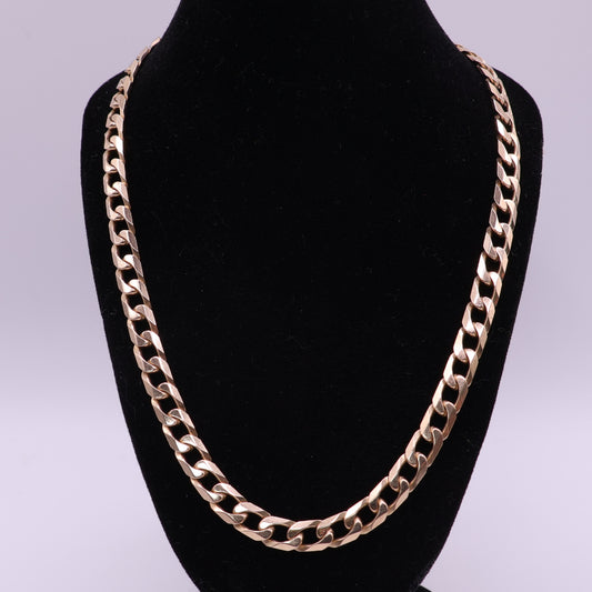 Second Hand 9ct Gold 20 Inch Heavy Curb Link Chain Necklace