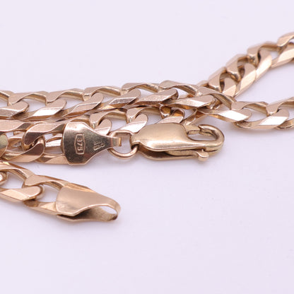 9ct Yellow Gold Heavy Curb Chain - 20 Inch