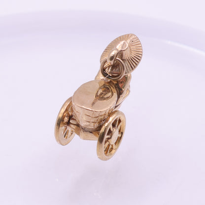 9ct Yellow Gold Rickshaw Cart Charm