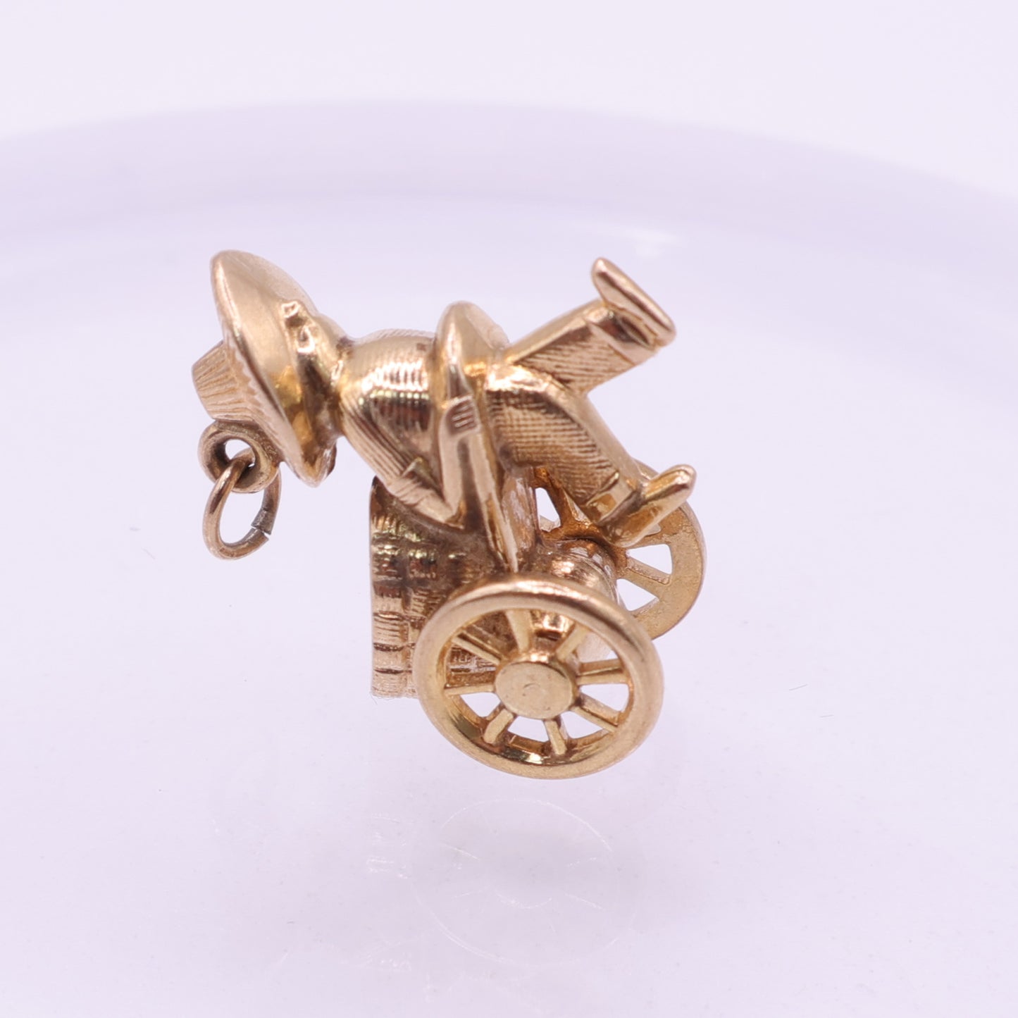 9ct Yellow Gold Rickshaw Cart Charm