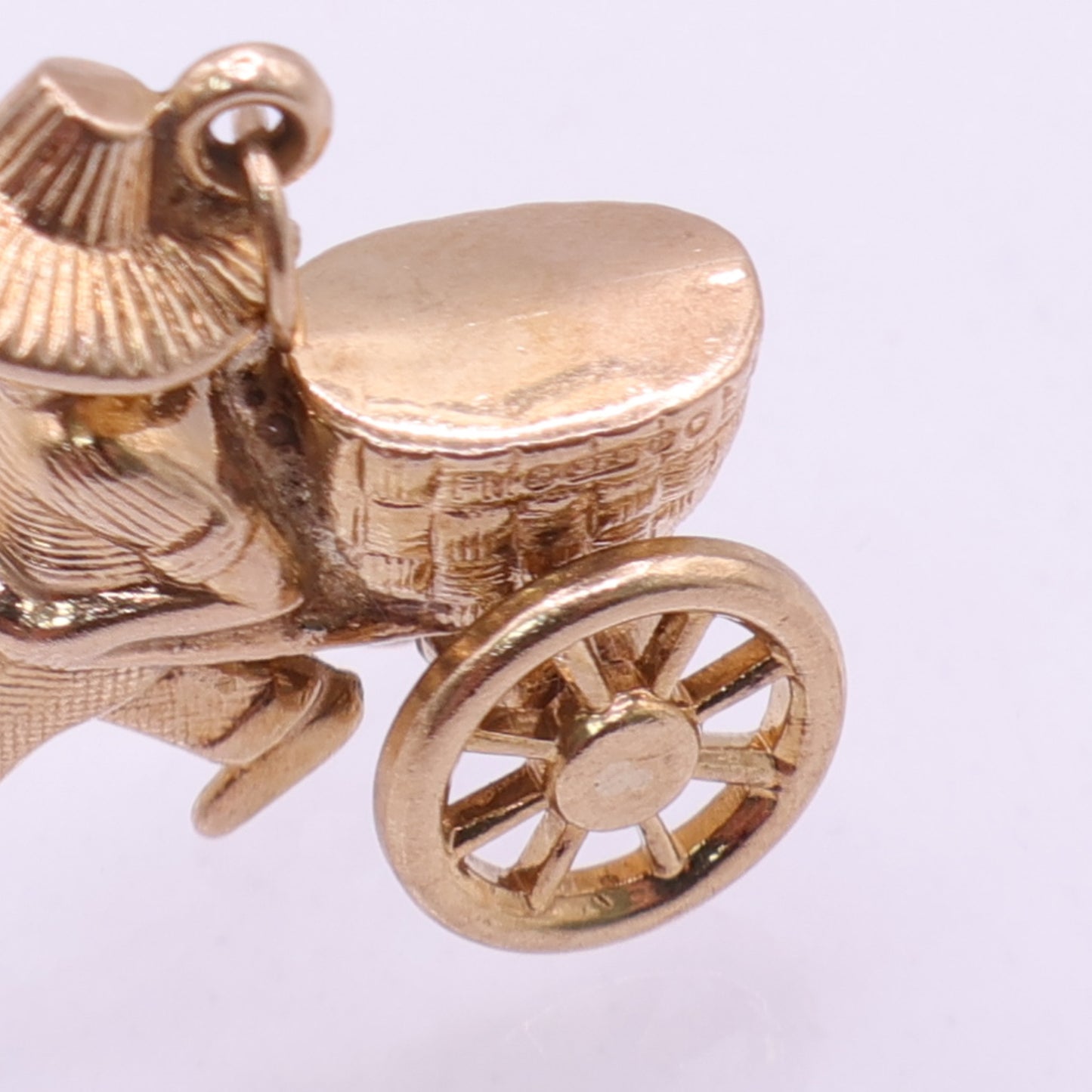 9ct Yellow Gold Rickshaw Cart Charm