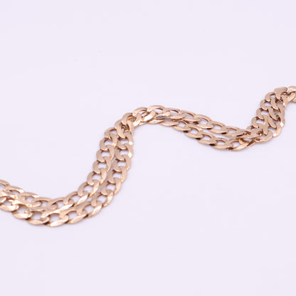 Second Han 9ct Yellow Gold Curb Link Chain Necklace- 20 inch