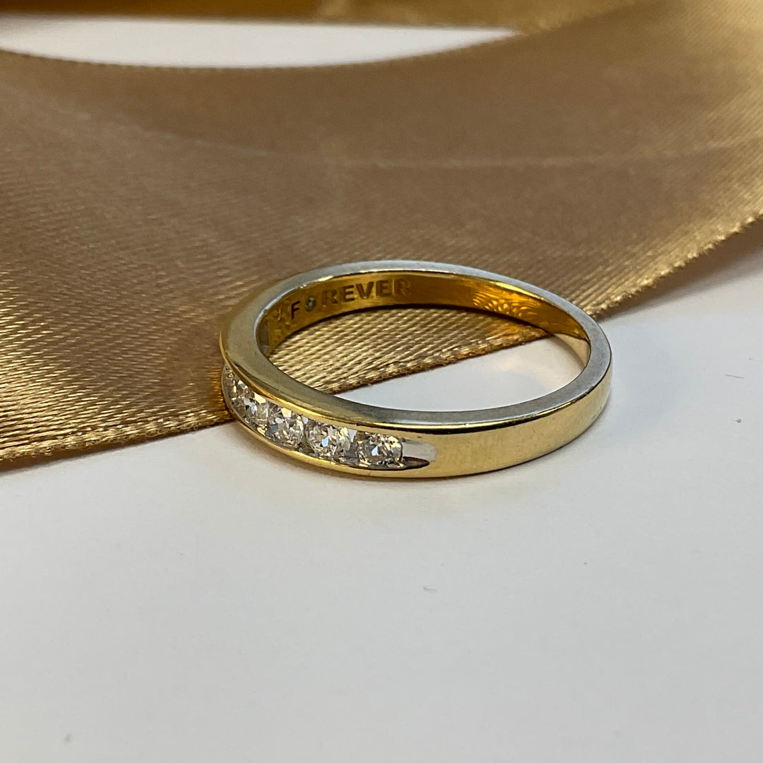 18ct Yellow Gold FOREVER Diamond Eternity Ring