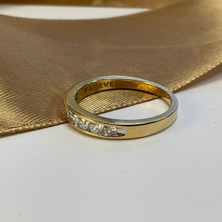 18ct Yellow Gold FOREVER Diamond Eternity Ring