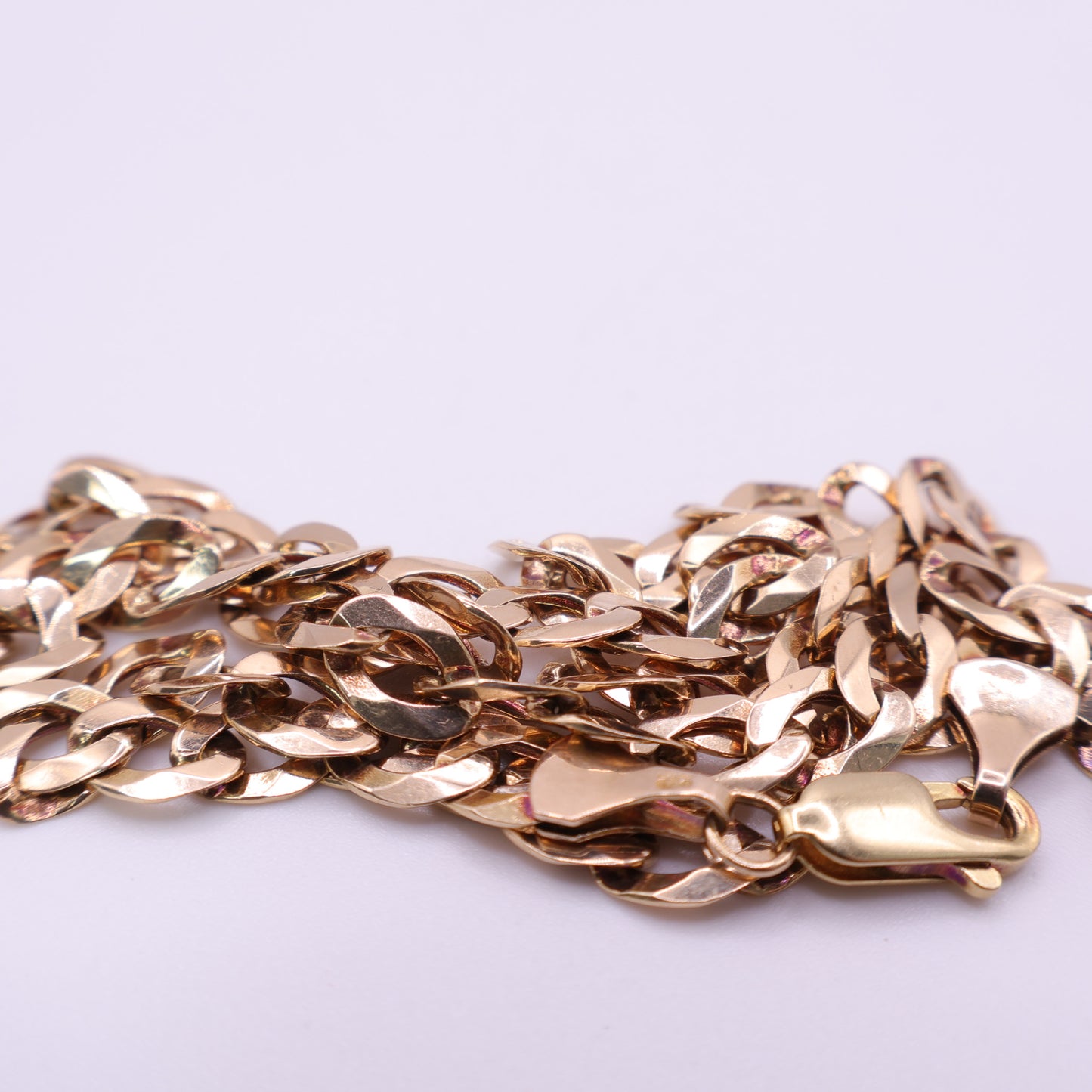 Second Han 9ct Yellow Gold Curb Link Chain Necklace- 20 inch