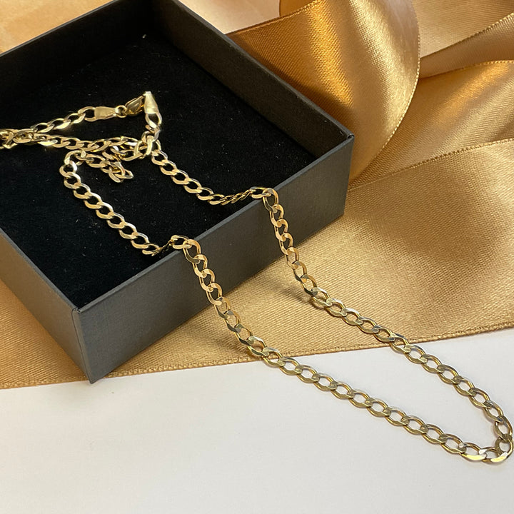 9ct Yellow Gold Curb Chain - 19 Inch